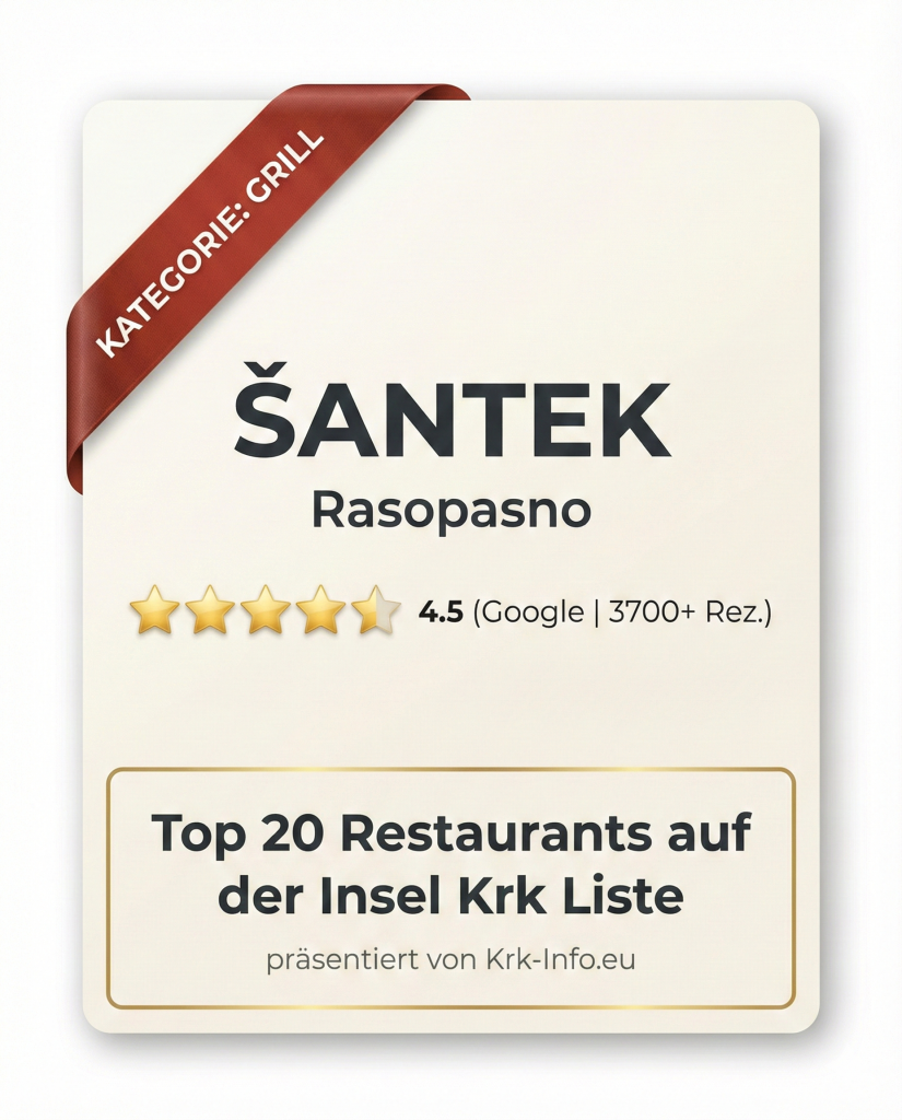 Konoba Santek - Rasopasno - Krk-info.eu Bewertung 4,5