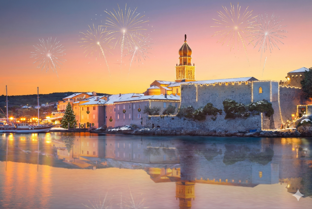 Krk Sonnenuntergang - Krk-info.eu - Weihnachten und Silvester 2025:2026🎄