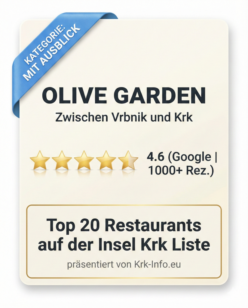 Olive Garden - Zwischen Krk und Vrbnik - Kornic - Krk-info.eu Bewertung 4,6