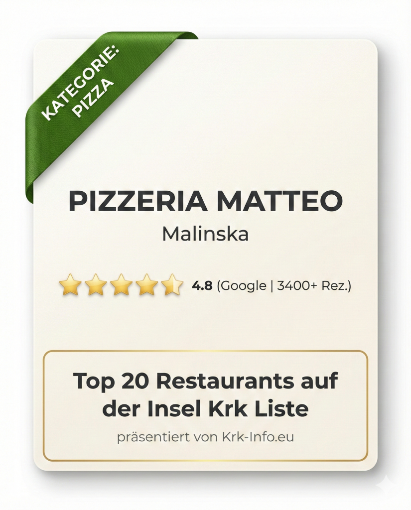 Pizzeria Gospoja - Vrbnik - Krk-info.eu Bewertung 4,7