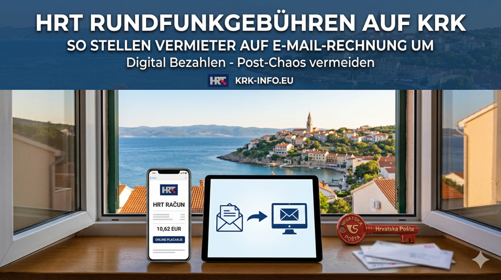 HRT Rundfunkgebühren für Ferienhäuser auf der Insel Krk Kroatien digital bezahlen