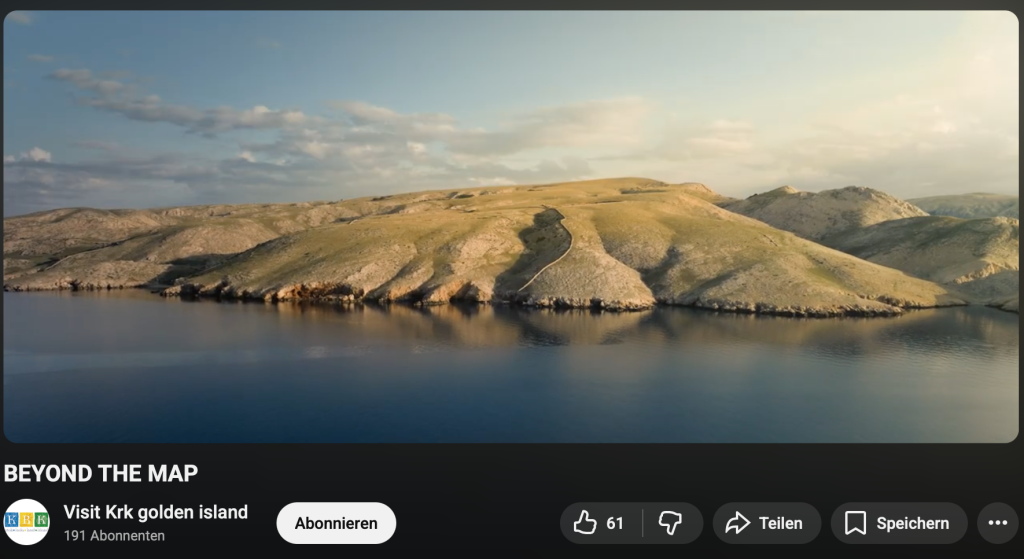 Atemberaubende Naturlandschaft und Küste während eines Urlaubs auf der Insel Krk in Kroatien, passend zum preisgekrönten Outdoor-Film Beyond the Map.