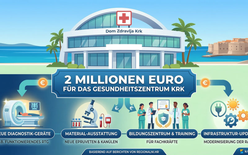 Moderne medizinische Ausstattung für das Gesundheitszentrum Krk.